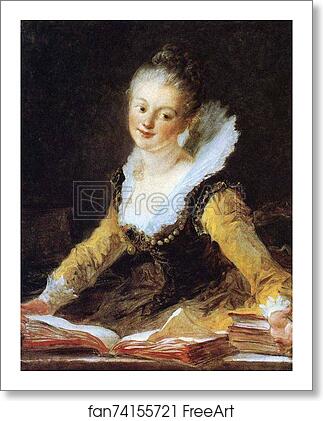Free art print of Portrait of a Girl (Study or Song) by Jean-Honoré Fragonard