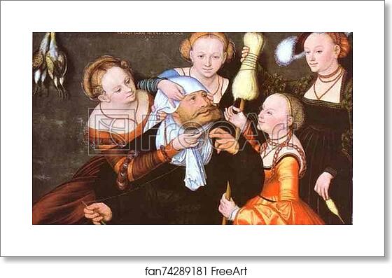 Free art print of Hercules and Omphale by Lucas Cranach The Elder Free art print of Hercules and Omphale by Lucas Cranach The Elder