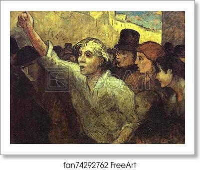 Free art print of The Insurrection by Honoré Daumier