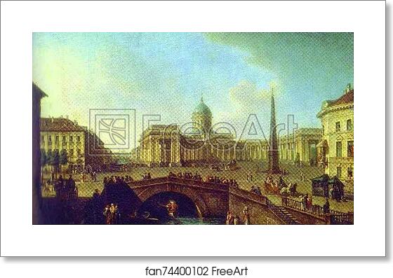 Free art print of View of the Kazan Cathedral in St. Petersburg by Fedor Alekseev Free art print of View of the Kazan Cathedral in St. Petersburg by Fedor Alekseev