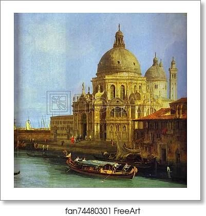 Free art print of Santa Maria della Salute Seen from the Grand Canal by Giovanni Antonio Canale, Called Canaletto