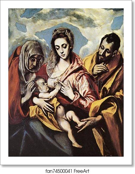 Free art print of Holy Family with St. Anne by El Greco Free art print of Holy Family with St. Anne by El Greco
