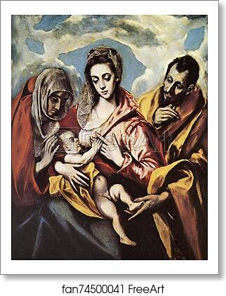 Free art print of Holy Family with St. Anne by El Greco Free art print of Holy Family with St. Anne by El Greco
