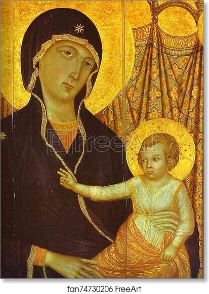 Free art print of Rucellai Madonna. Detail by Duccio Di Buoninsegna