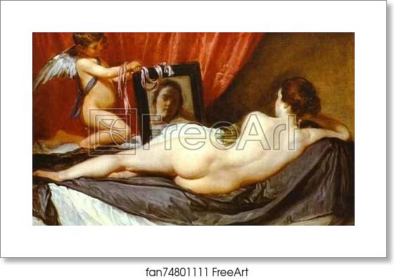Free art print of Venus at Her Mirror by Diego Velázquez