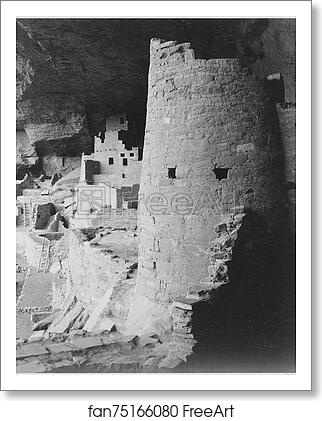 Free art print of Cliff Palace, Mesa Verde National Park," Colorado. (vertical orientation). Photographs of National Parks and Monuments, compiled 1941 - 1942, documenting the period ca. 1933 - 1942. by Ansel Adams (1902-1984) Free art print of Cliff Palace, Mesa Verde National Park," Colorado. (vertical orientation). Photographs of National Parks and Monuments, compiled 1941 - 1942, documenting the period ca. 1933 - 1942. by Ansel Adams (1902-1984)