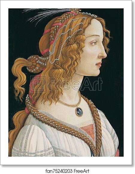 Free art print of Idealized Portrait of a Lady (Portrait of Simonetta Vespucci as Nymph) by Sandro Botticelli Free art print of Idealized Portrait of a Lady (Portrait of Simonetta Vespucci as Nymph) by Sandro Botticelli