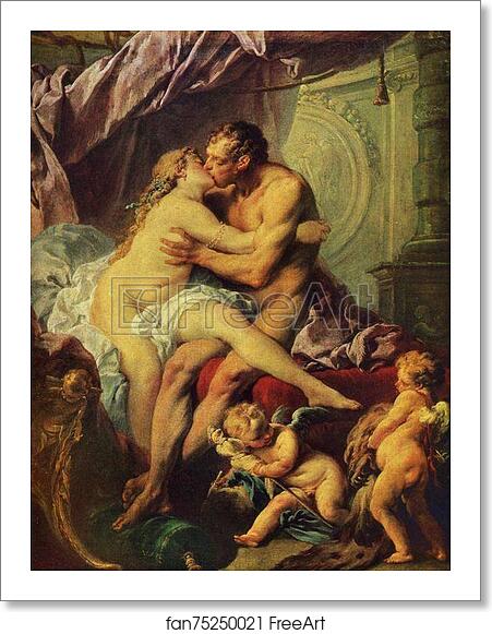 Free art print of Hercules and Omphale by François Boucher