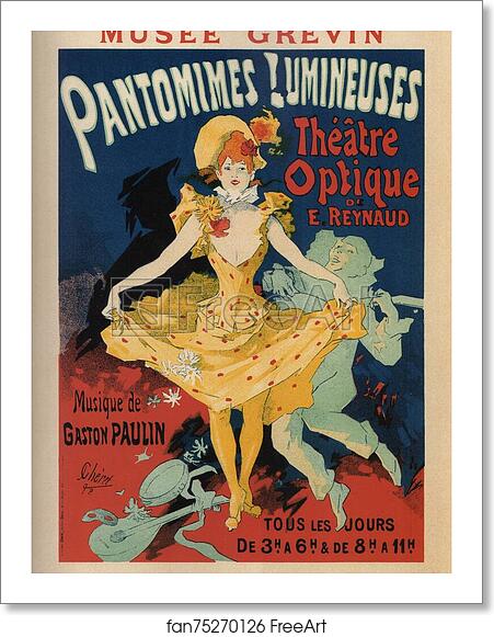 Free art print of Pantomimes Lumineuses by Jules Chéret Free art print of Pantomimes Lumineuses by Jules Chéret