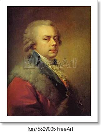 Free art print of Portrait of Prince Nikolay Yusupov by Johann Baptist Lampi The Elder