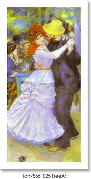 Free art print of Dance at Bougival (Suzanne Valadon and Paul Lhote) by Pierre-Auguste Renoir