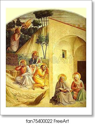 Free art print of Agony in the Garden by Fra Angelico