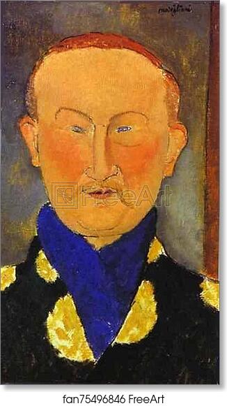 Free art print of Portrait of Leon Bakst by Amedeo Modigliani