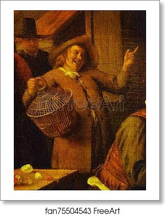 Free art print of Signing of a Marriage Contract. Detail by Jan Steen