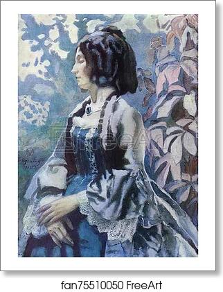 Free art print of Lady in Blue by Victor Borisov-Musatov