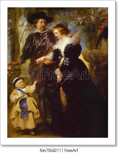 Free art print of Rubens, His Wife Helena Fourment, and Their Son Peter Paul by Peter Paul Rubens