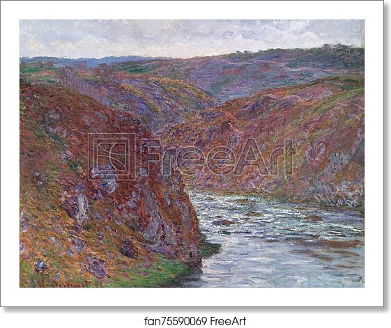 Free art print of Valley of the Creuse (Gray Day) by Claude Monet