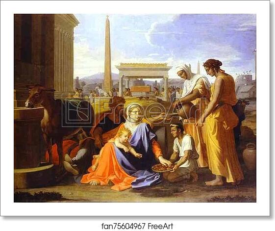 Free art print of Rest on the Flight to Egypt by Nicolas Poussin