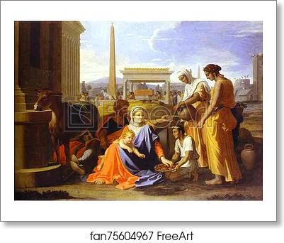 Free art print of Rest on the Flight to Egypt by Nicolas Poussin
