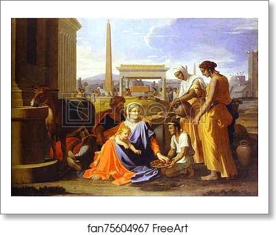 Free art print of Rest on the Flight to Egypt by Nicolas Poussin Free art print of Rest on the Flight to Egypt by Nicolas Poussin