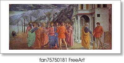 Free art print of Rendering of the Tribute Money by Masaccio Free art print of Rendering of the Tribute Money by Masaccio