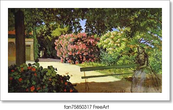 Free art print of The Terrace at Méric (Oleander) by Frédéric Bazille Free art print of The Terrace at Méric (Oleander) by Frédéric Bazille