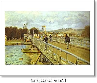 Free art print of Footbridge at Argenteuil by Alfred Sisley
