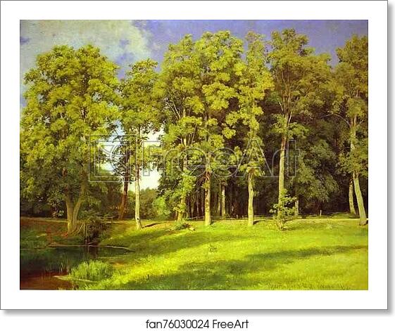 Free art print of Grove by the Pond. Preobrazhenskoye by Ivan Shishkin Free art print of Grove by the Pond. Preobrazhenskoye by Ivan Shishkin