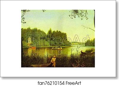 Free art print of View of a Park in the Estate of Ostrovki by Grigoriy Soroka
