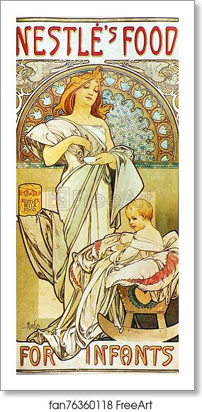 Free art print of Nestle'S Food For Infants by Alphonse Mucha Free art print of Nestle'S Food For Infants by Alphonse Mucha