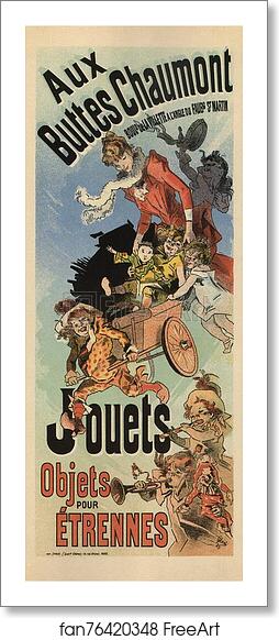 Free art print of Aux Buttes Chaumont Jouets Objets pour Étrennes 1889 by Jules Chéret Free art print of Aux Buttes Chaumont Jouets Objets pour Étrennes 1889 by Jules Chéret