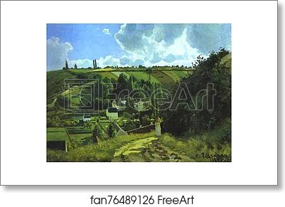 Free art print of Jallais Hill, Pontoise by Camille Pissarro