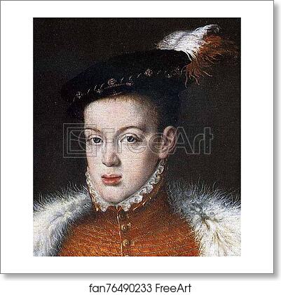 Free art print of Portrait of Don Carlos. Detail by Sofonisba Anguissola