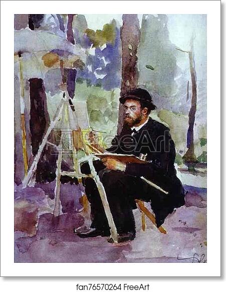 Free art print of Portrait of the Artist I. S. Ostroukhov at Work by Vasily Surikov