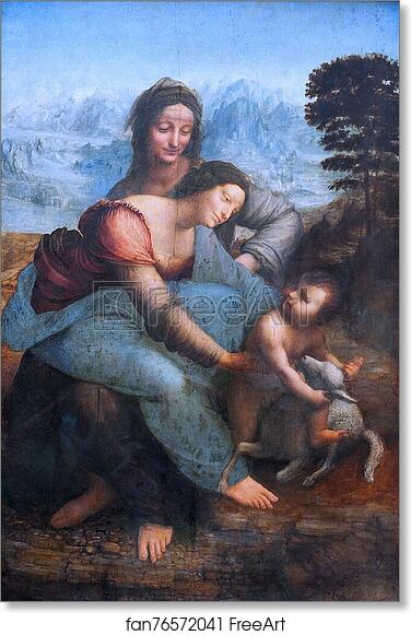 Free art print of The Virgin and Child with St. Anne by Leonardo Da
