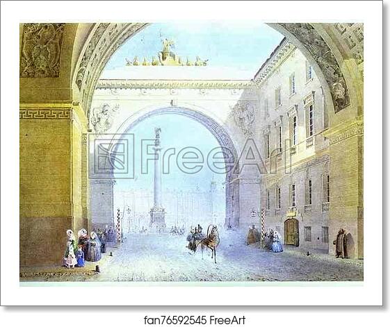 Free art print of The Arch of the General Headquarters Building by Vasily Sadovnikov