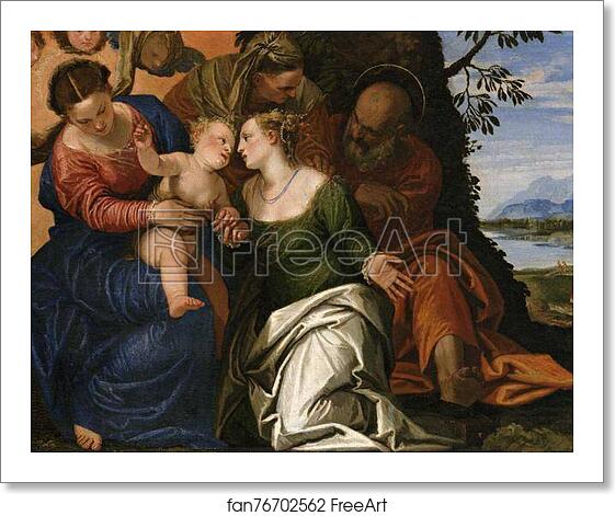 Free art print of Mystic Marriage of Saint Catherine of Alexandria by Paolo Veronese