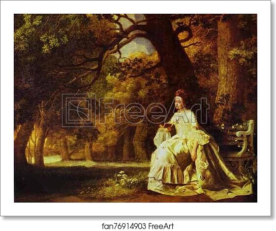 Free art print of Lady Reading in a Wooded Park by George Stubbs Free art print of Lady Reading in a Wooded Park by George Stubbs