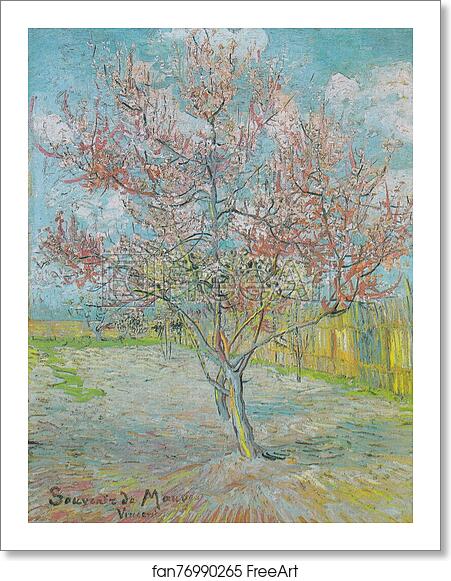 Free art print of Flowering peach tree (Memory of Mauve) by Vincent Van Gogh Free art print of Flowering peach tree (Memory of Mauve) by Vincent Van Gogh