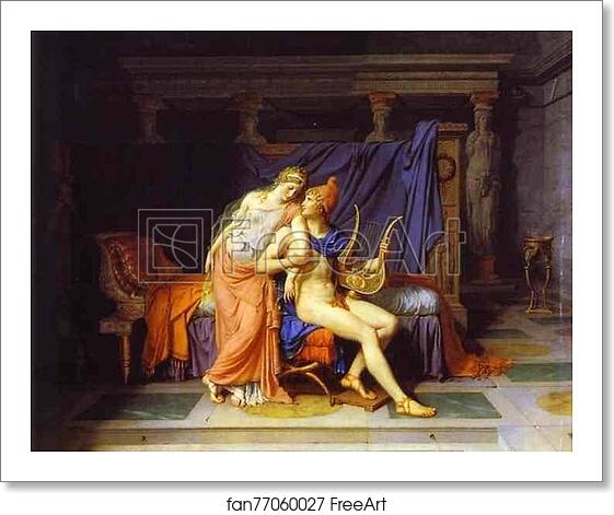 Free art print of The Love of Paris and Helen by Jacques-Louis David