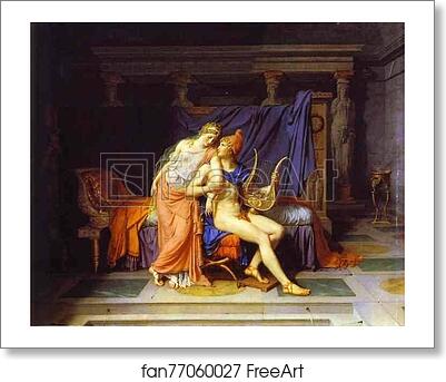 Free art print of The Love of Paris and Helen by Jacques-Louis David