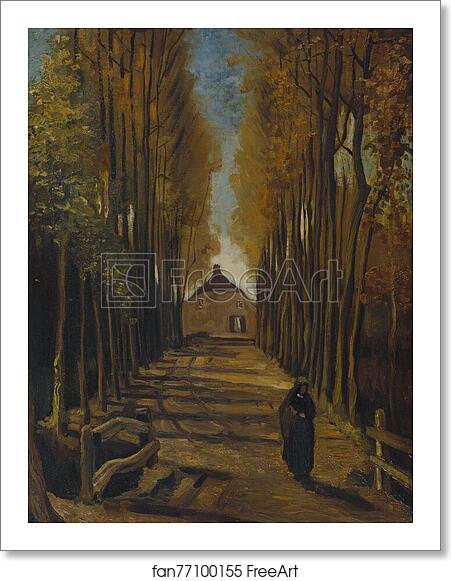 Free art print of Avenue of poplars in autumn by Vincent Van Gogh Free art print of Avenue of poplars in autumn by Vincent Van Gogh
