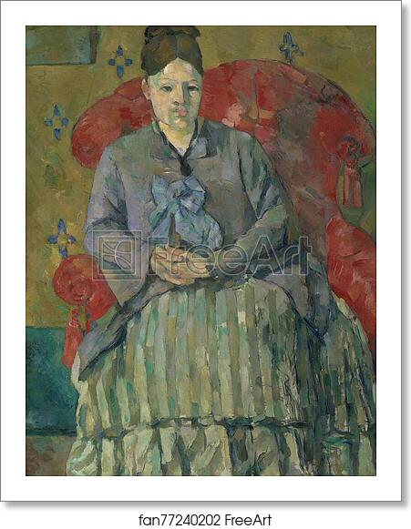 Free art print of Madame Cézanne in a Red Armchair by Paul Cézanne