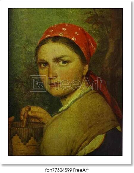 Free art print of Girl with the Birchen Basket by Alexey Venetsianov Free art print of Girl with the Birchen Basket by Alexey Venetsianov