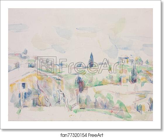 Free art print of Landscape in Provence by Paul Cézanne Free art print of Landscape in Provence by Paul Cézanne