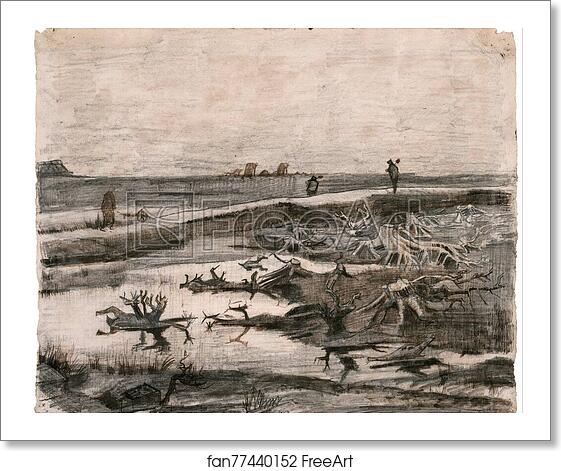 Free art print of Landscape with Bog Trunks (Travaux aux Champs) by Vincent Van Gogh Free art print of Landscape with Bog Trunks (Travaux aux Champs) by Vincent Van Gogh