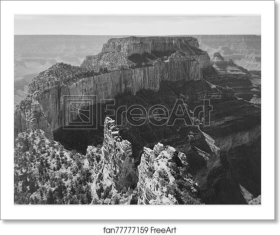 Free art print of Close-in view of curred cliff, "Grand Canyon National Park," Arizona. Photographs of National Parks and Monuments, compiled 1941 - 1942, documenting the period ca. 1933 - 1942. by Ansel Adams (1902-1984) Free art print of Close-in view of curred cliff, "Grand Canyon National Park," Arizona. Photographs of National Parks and Monuments, compiled 1941 - 1942, documenting the period ca. 1933 - 1942. by Ansel Adams (1902-1984)