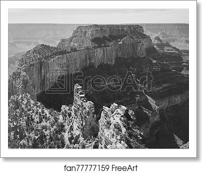 Free art print of Close-in view of curred cliff, "Grand Canyon National Park," Arizona. Photographs of National Parks and Monuments, compiled 1941 - 1942, documenting the period ca. 1933 - 1942. by Ansel Adams (1902-1984) Free art print of Close-in view of curred cliff, "Grand Canyon National Park," Arizona. Photographs of National Parks and Monuments, compiled 1941 - 1942, documenting the period ca. 1933 - 1942. by Ansel Adams (1902-1984)