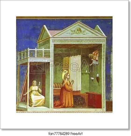 Free art print of The Angel Appearing to St. Anne by Giotto Free art print of The Angel Appearing to St. Anne by Giotto