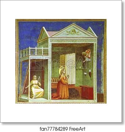 Free art print of The Angel Appearing to St. Anne by Giotto